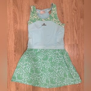 Adidas by Stella McCartney blue and green floral dress size medium